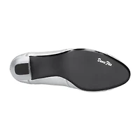 Easy Street Datia Womens Round Closed Toe Kitten Heel Pumps