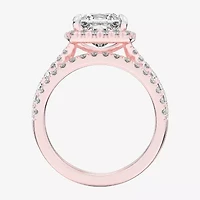 G-H / Si1-Si2) Womens CT. T.W. Lab Grown White Diamond 14K Gold Side Stone Halo Bridal Set