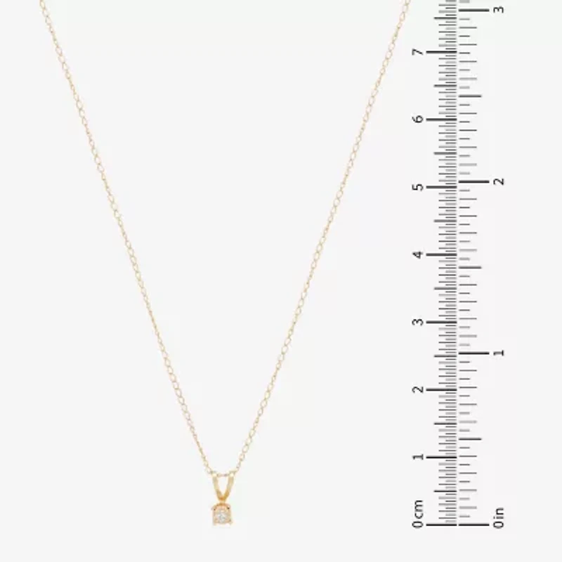 Girls Natural White Diamond 14K Gold Round 2-pc. Jewelry Set