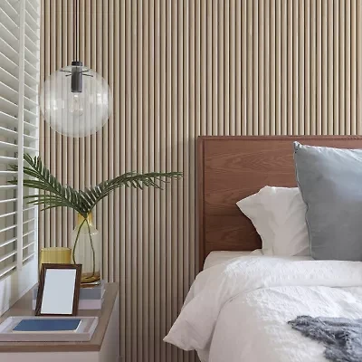 Tempaper Reeded Wood Peel & Stick Wallpaper