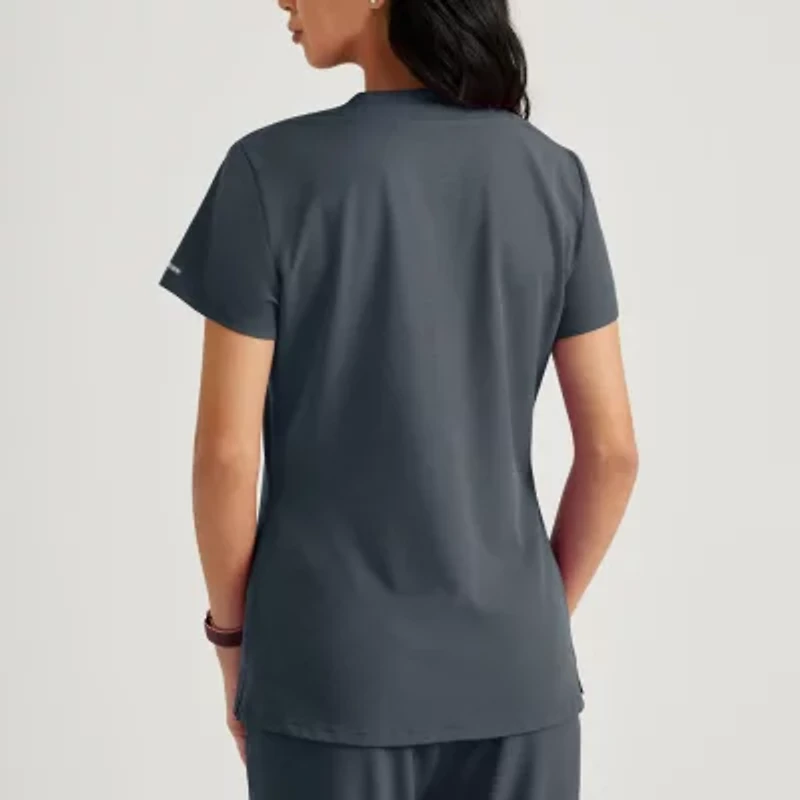 Skechers Skt147 Dignity 1-Pocket Tuck-In Womens Plus Tall V Neck Short Sleeve Stretch Fabric Moisture Wicking Scrub Top