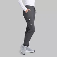 Skechers Skp552 Theory 4-Pocket Mid-Rise Jogger Womens Petite Stretch Fabric Moisture Wicking Scrub Pant