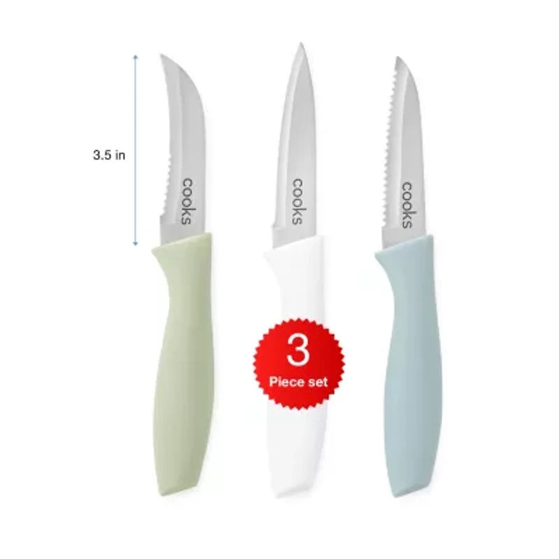 Cooks 3-pc. Paring Knife Set