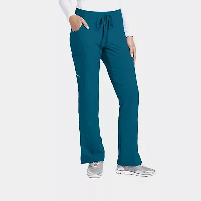 Skechers Sk201 Reliance 3-Pocket Mid-Rise Straight Leg Womens Tag Free Stretch Fabric Moisture Wicking Scrub Pant