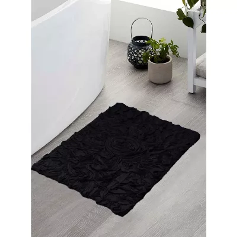 Home Weavers Inc Bellflower Quick Dry 17X24 Inch Bath Rug