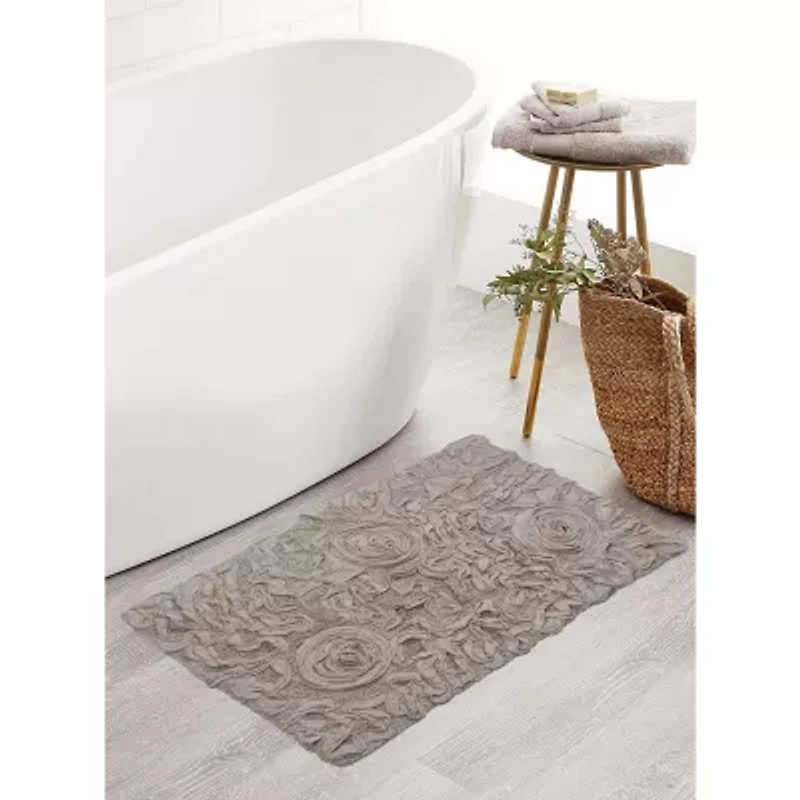 Home Weavers Inc Bellflower Quick Dry 21X34 Inch Bath Rug