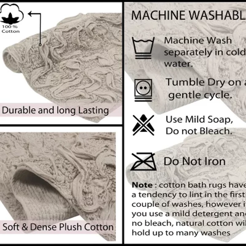 Home Weavers Inc Bellflower Quick Dry 21X34 Inch Bath Rug