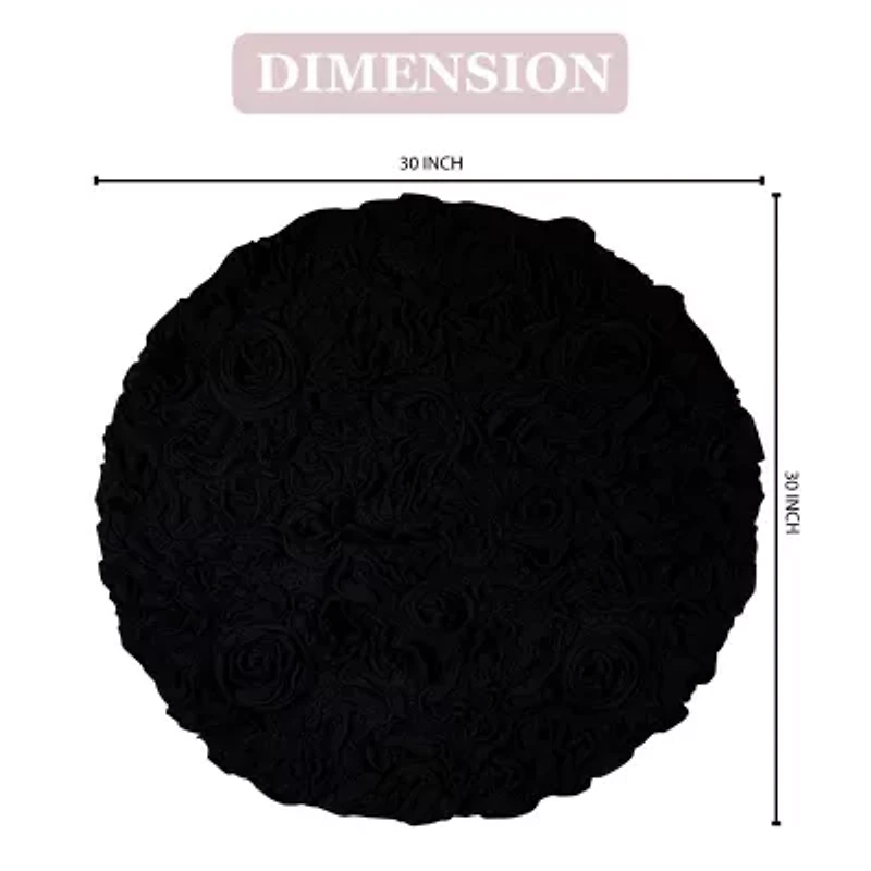 Home Weavers Inc Bellflower 30 Inch Round Bath Rug