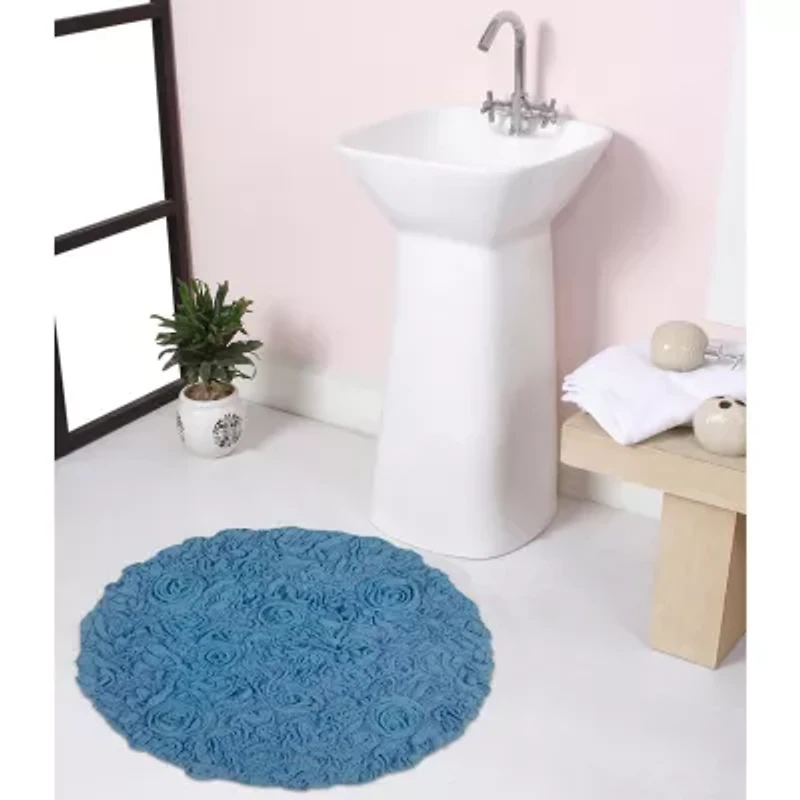 Home Weavers Inc Bellflower 22 Inch Round Bath Rug