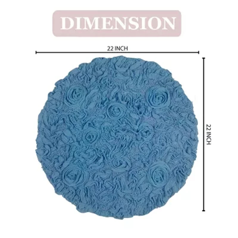 Home Weavers Inc Bellflower 22 Inch Round Bath Rug
