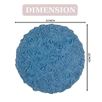 Home Weavers Inc Bellflower 22 Inch Round Bath Rug