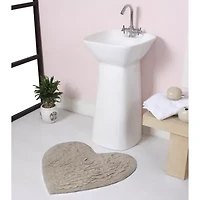Home Weavers Inc Bellflower Heart Bath Rug