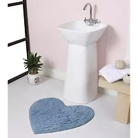 Home Weavers Inc Bellflower Heart Bath Rug