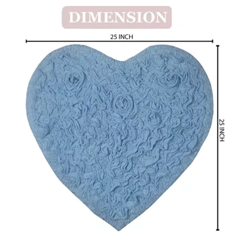 Home Weavers Inc Bellflower Heart Bath Rug