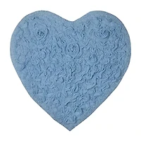 Home Weavers Inc Bellflower Heart Bath Rug