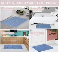 Home Weavers Inc Bellflower Heart Bath Rug