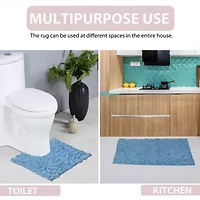 Home Weavers Inc Bellflower Heart Bath Rug