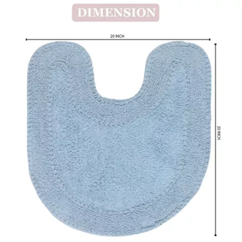 Home Weavers Inc Double Ruffle Quick Dry 20X20 Inch Bath Rug