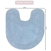 Home Weavers Inc Double Ruffle Quick Dry 20X20 Inch Bath Rug