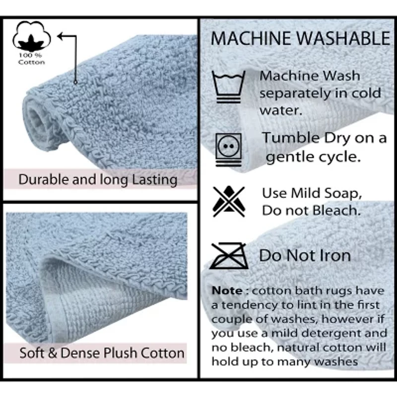 Home Weavers Inc Double Ruffle Quick Dry 20X20 Inch Bath Rug
