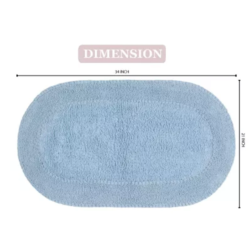 Home Weavers Inc Double Ruffle Quick Dry 21X34 Inch Bath Rug