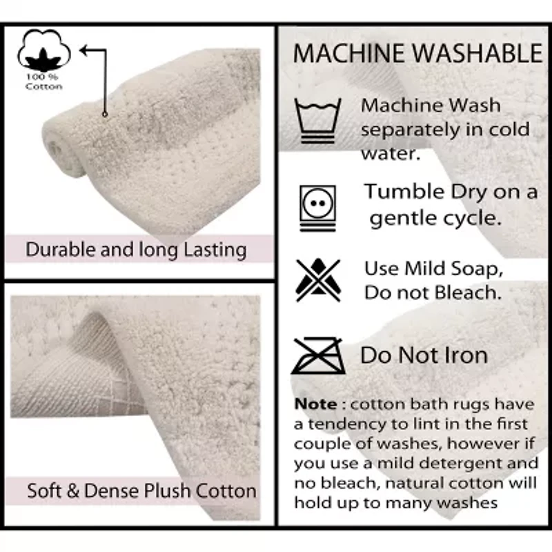 Home Weavers Inc Casual Elegance Reversible 20X20 Inch Bath Rug