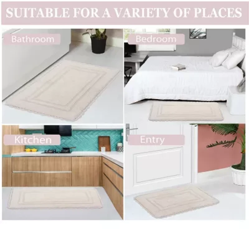 Home Weavers Inc Casual Elegance Reversible 20X20 Inch Bath Rug