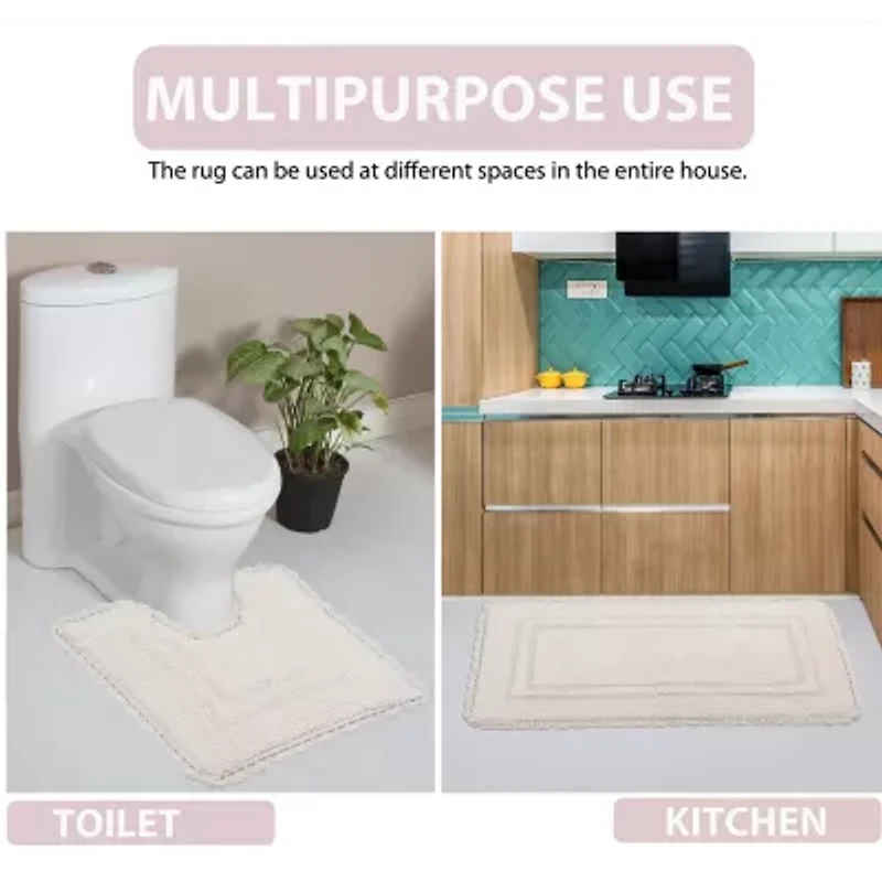 Home Weavers Inc Casual Elegance Reversible 20X20 Inch Bath Rug