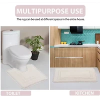 Home Weavers Inc Casual Elegance Reversible 20X20 Inch Bath Rug