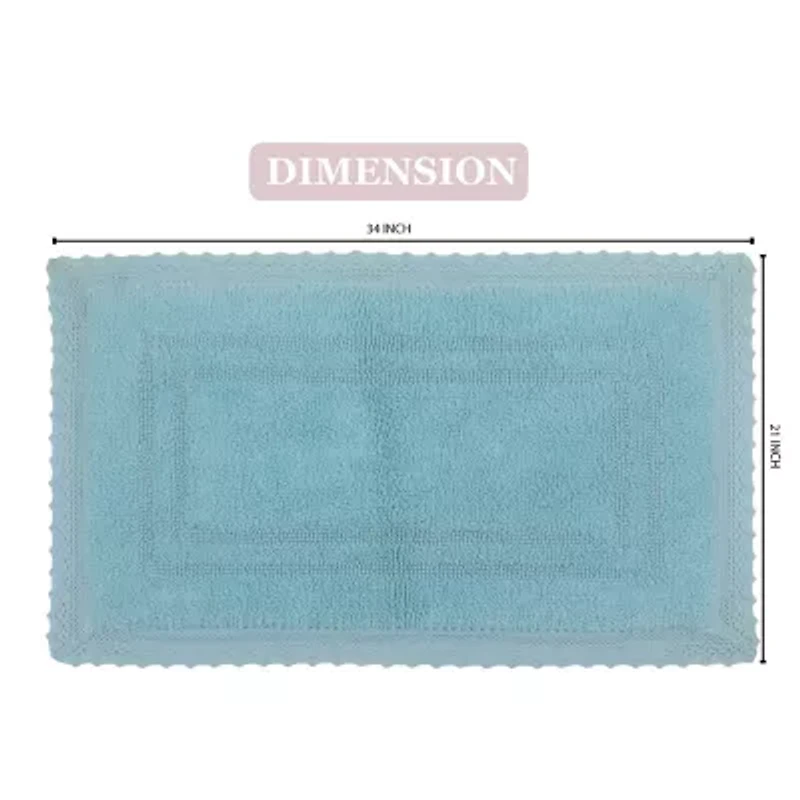 Home Weavers Inc Opulent Reversible 17X24 Inch Bath Rug