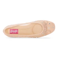 Pop Attraction Womens Cap Closed Toe Ballet Flats