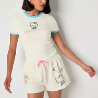 Ringer Womens Crew Neck Short Sleeve Regular Fit Hello Kitty Juniors Graphic T-Shirt