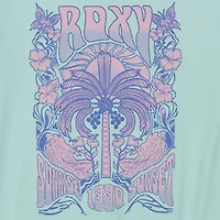 Roxy Big Kid Girls Crew Neck Short Sleeve Oversized Graphic T-Shirt