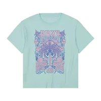 Roxy Big Kid Girls Crew Neck Short Sleeve Oversized Graphic T-Shirt