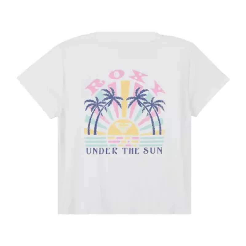 Roxy Big Kid Girls Crew Neck Short Sleeve Regular Fit Graphic T-Shirt
