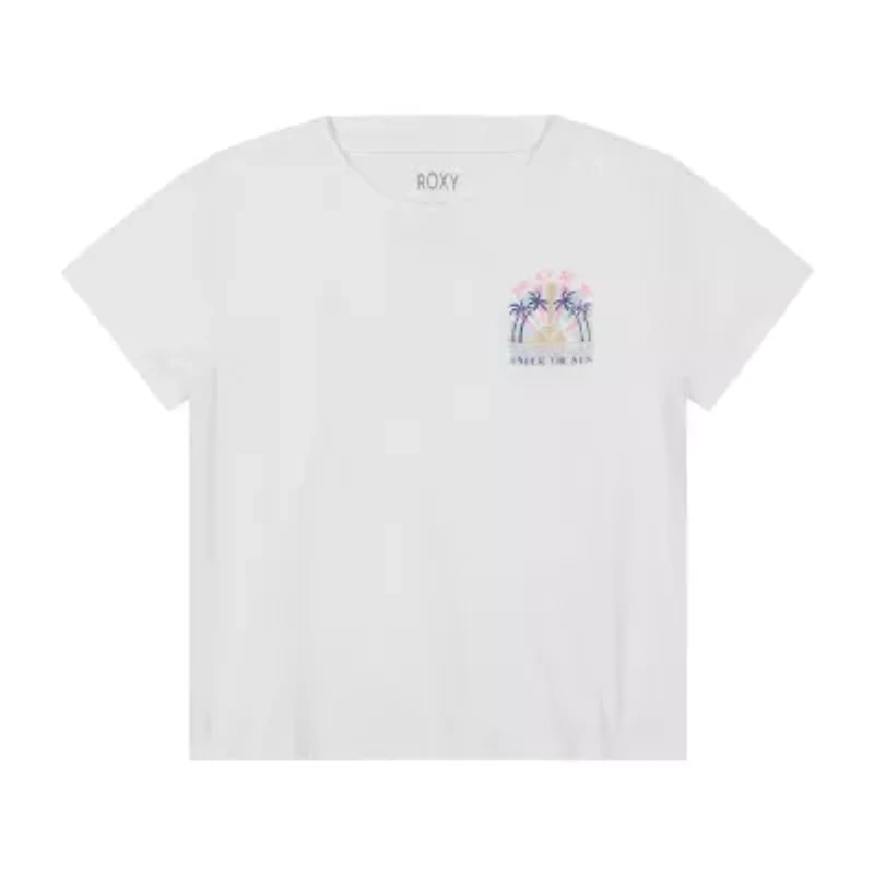 Roxy Big Kid Girls Crew Neck Short Sleeve Regular Fit Graphic T-Shirt