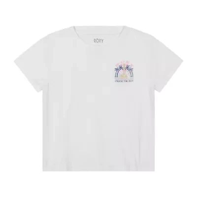 Roxy Big Kid Girls Crew Neck Short Sleeve Regular Fit Graphic T-Shirt