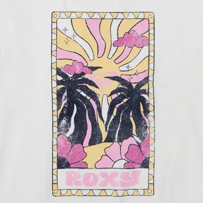 Roxy Big Kid Girls Crew Neck Short Sleeve Oversized Graphic T-Shirt
