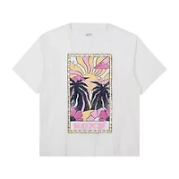 Roxy Big Kid Girls Crew Neck Short Sleeve Oversized Graphic T-Shirt