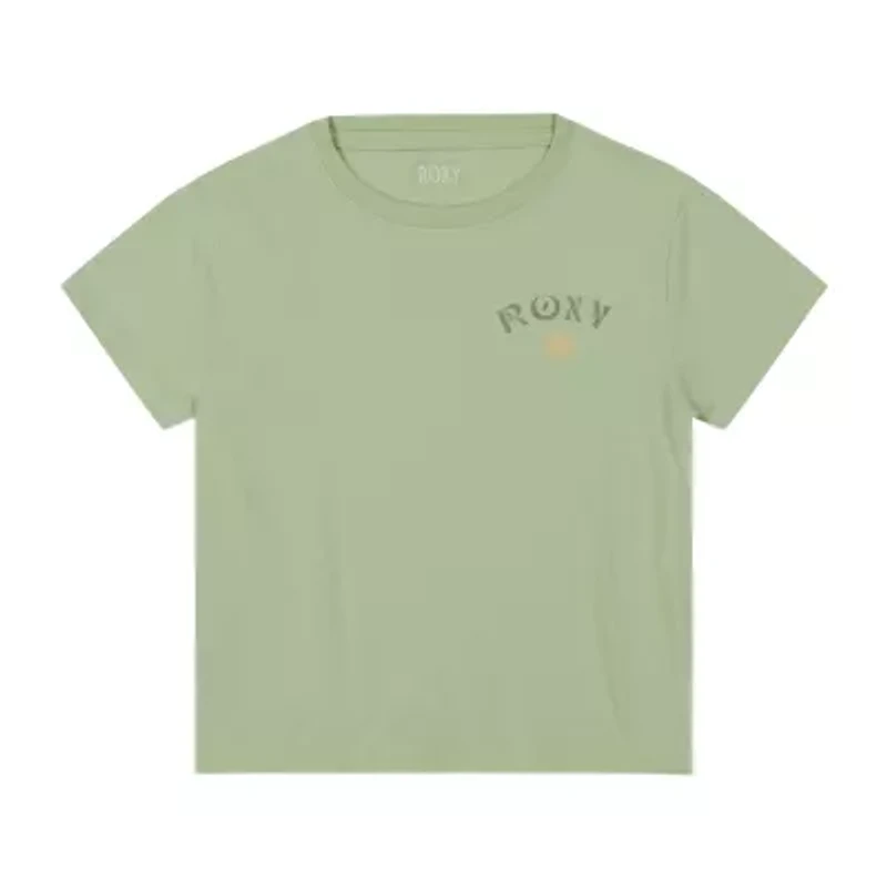 Roxy Big Kid Girls Crew Neck Short Sleeve Oversized Graphic T-Shirt