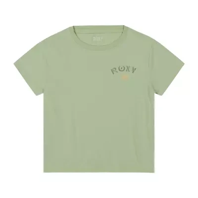 Roxy Big Kid Girls Crew Neck Short Sleeve Oversized Graphic T-Shirt