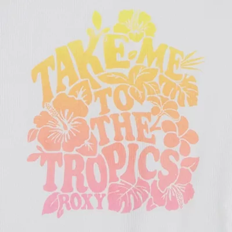 Roxy Big Kid Girls Crew Neck Short Sleeve Oversized Graphic T-Shirt