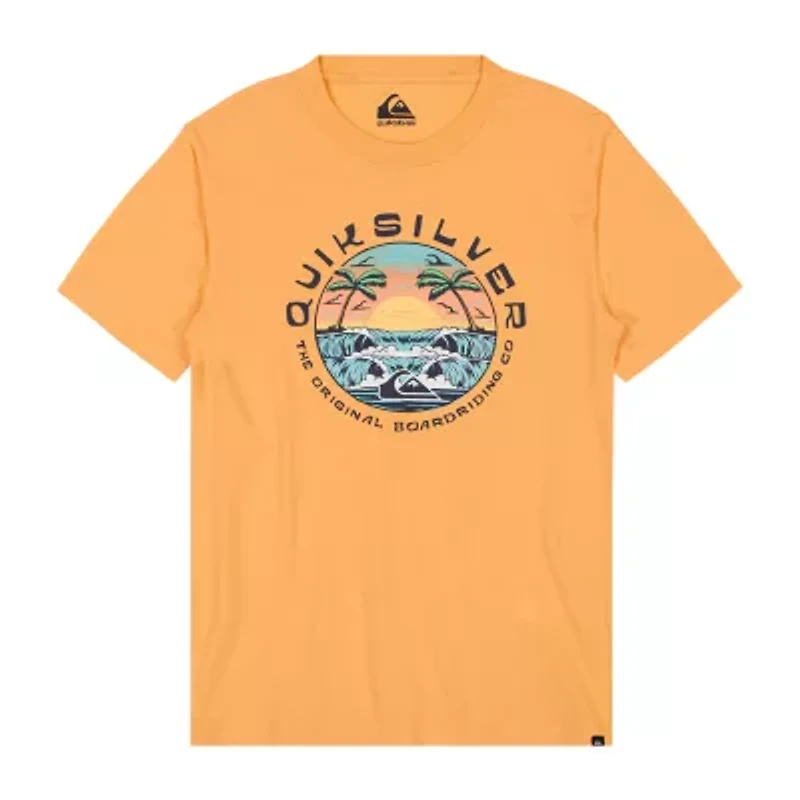 Quiksilver Big Kid Boys Crew Neck Short Sleeve Regular Fit Graphic T-Shirt