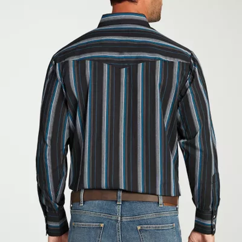 Ely Cattleman Stripe Mens Long Sleeve Western Shirt