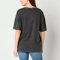Arizona Oversized Womens Crew Neck Short Sleeve Juniors Graphic T-Shirt