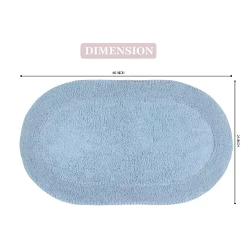 Home Weavers Inc Double Ruffle Quick Dry 24X40 Inch Bath Rug