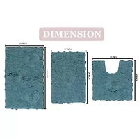 Home Weavers Inc Modesto 3-pc. Quick Dry Bath Rug Set