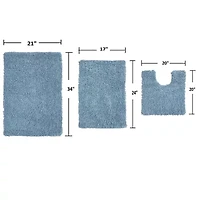 Home Weavers Inc Fantasia 3-pc. Quick Dry Bath Rug Set