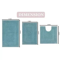 Home Weavers Inc Classy 3-pc. Quick Dry Bath Rug Set