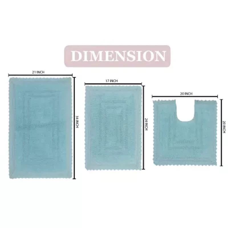 Home Weavers Inc Opulent 3-pc. Reversible Bath Rug Set